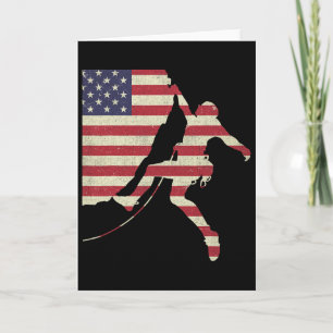 Patriotischer 4. Juli Amerikanischer Usa-Flagge-Fe Karte