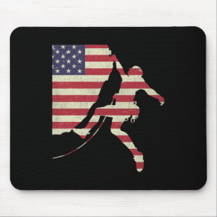 Patriotischer 4. Juli Amerikanischer Usa-Flagge-Fe Mousepad