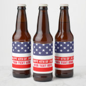 Patriotischer 4. Juli Bierflasche unter amerikanis Bierflaschenetikett (Flaschen)