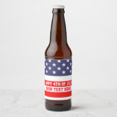 Patriotischer 4. Juli Bierflasche unter amerikanis Bierflaschenetikett (Vorderseite)