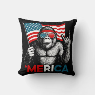 Patriotischer 4. Juli Bigfoot Kissen