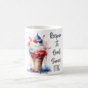 Patriotischer 4. Juli Eiscreme T - Shirt Kaffeetasse