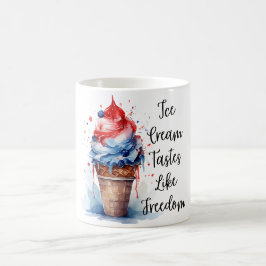 Patriotischer 4. Juli Eiscreme T - Shirt Kaffeetasse