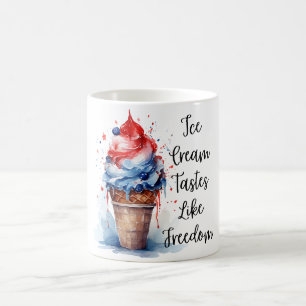 Patriotischer 4. Juli Eiscreme T - Shirt Kaffeetasse