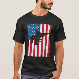 Patriotischer 4. Juli F 16 US-amerikanische Flagge T-Shirt