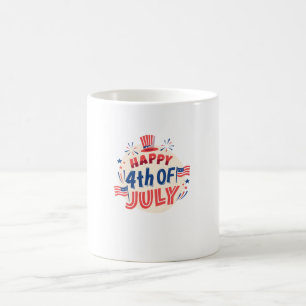 Patriotischer 4. Juli-Kaffeebecher - Sterne und St Kaffeetasse