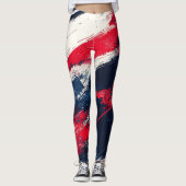 Patriotischer 4. Juli Leggings (Vorderseite)