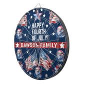 Patriotischer 4. Juli Name der Wasserfarbenfamilie Dartscheibe (Vorderseite rechts)