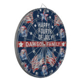 Patriotischer 4. Juli Name der Wasserfarbenfamilie Dartscheibe (Vorderseite Links)