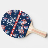 Patriotischer 4. Juli Name der Wasserfarbenfamilie Tischtennis Schläger (Seitenansicht)