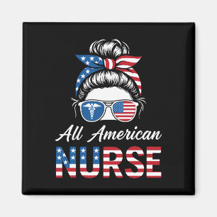Patriotischer 4. Juli Nurse Independence Day Pride Magnet