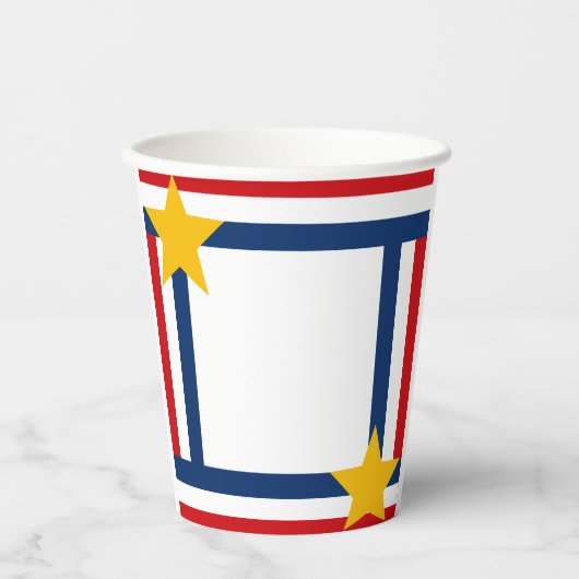Patriotischer 4. Juli Pappbecher (Vorderseite)