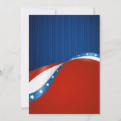 Patriotischer 4. Juli Party Feier Einladung (Rückseite)