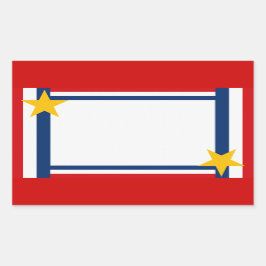 Patriotischer 4. Juli Rechteckiger Aufkleber