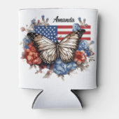 Patriotischer 4. Juli Schmetterling Dosenkühler (Vorderseite)