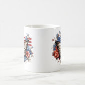 Patriotischer 4. Juli Schmetterling Kaffeetasse (Mittel)
