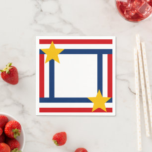 Patriotischer 4. Juli Serviette