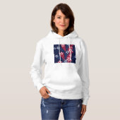 Patriotischer 4. Juli Sterne rot weiß und blau Hoodie (Vorne ganz)