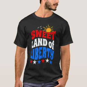 Patriotischer 4. Juli süßes Land der Freiheit T-Shirt