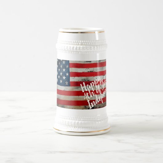 Patriotischer 4. Juli Unabhängigkeitstag Kunst Bierglas (Mittel)