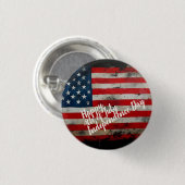 Patriotischer 4. Juli Unabhängigkeitstag Kunst Button (Vorne & Hinten)