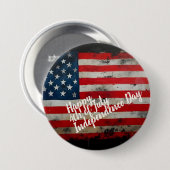 Patriotischer 4. Juli Unabhängigkeitstag Kunst Button (Vorne & Hinten)