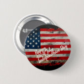 Patriotischer 4. Juli Unabhängigkeitstag Kunst Button (Vorne & Hinten)