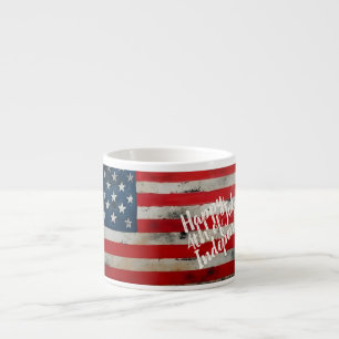 Patriotischer 4. Juli Unabhängigkeitstag Kunst Espressotasse