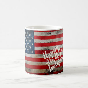 Patriotischer 4. Juli Unabhängigkeitstag Kunst Kaffeetasse