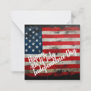 Patriotischer 4. Juli Unabhängigkeitstag Kunst Mitteilungskarte