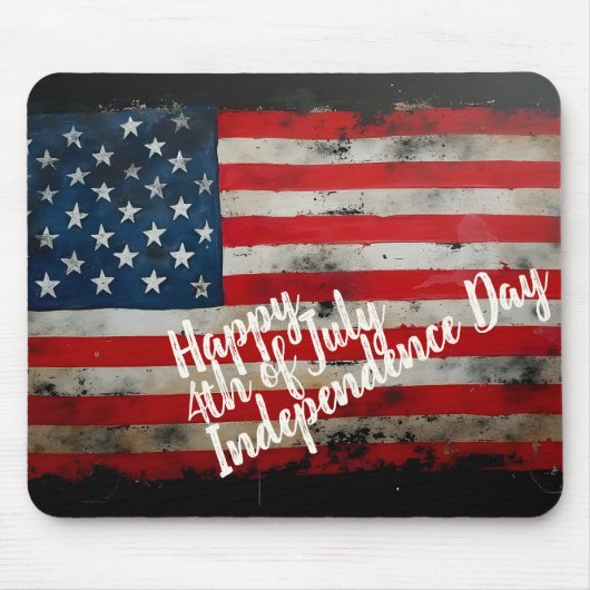 Patriotischer 4. Juli Unabhängigkeitstag Kunst Mousepad (Vorne)