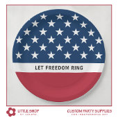 Patriotischer 4. Juli US Flagge Pappteller