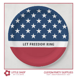 Patriotischer 4. Juli US Flagge Pappteller
