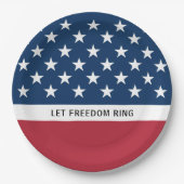 Patriotischer 4. Juli US Flagge Pappteller (Vorderseite)