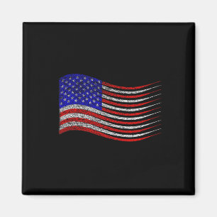 Patriotischer 4. Juli USA-Amerikanische Flagge weh Magnet