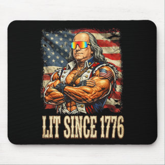 Patriotischer 4. Juli USA Ben Franklin 1776 Americ Mousepad