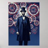 Patriotischer Abraham Lincoln Poster (Vorne)