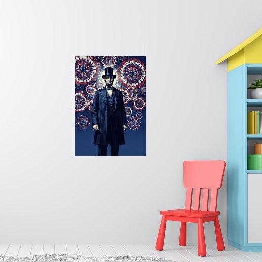Patriotischer Abraham Lincoln Poster (Kinderzimmer 1)
