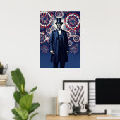Patriotischer Abraham Lincoln Poster (Heimbüro)