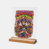 Patriotischer Abraham Trinkender Retro Acrylschild (Winkel)