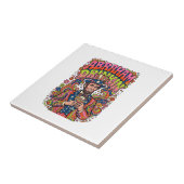 Patriotischer Abraham Trinkender Retro Fliese (Seite)
