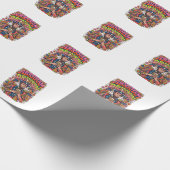Patriotischer Abraham Trinkender Retro Geschenkpapier (Ecke)