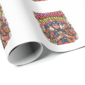 Patriotischer Abraham Trinkender Retro Geschenkpapier (Rolleneckpunkt)