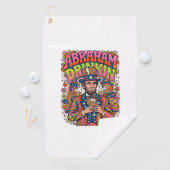 Patriotischer Abraham Trinkender Retro Golfhandtuch (Insitu)