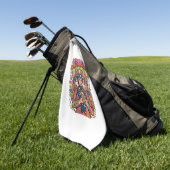 Patriotischer Abraham Trinkender Retro Golfhandtuch (Gras)