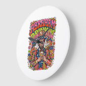 Patriotischer Abraham Trinkender Retro Große Wanduhr (Winkel)