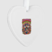 Patriotischer Abraham Trinkender Retro Ornament (Vorderseite)