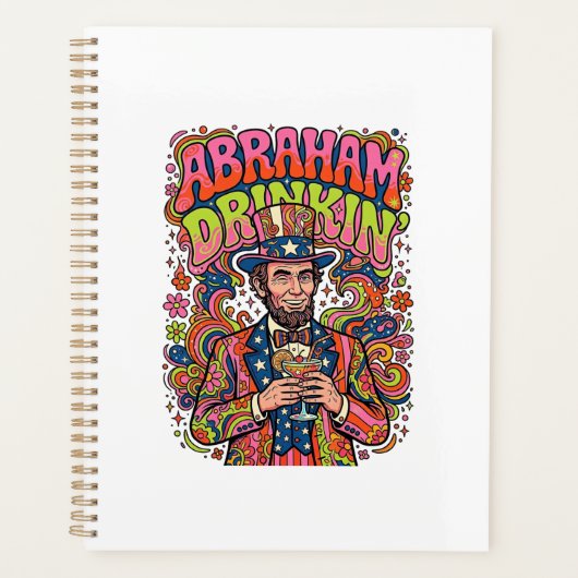 Patriotischer Abraham Trinkender Retro Planer (Vorderseite)