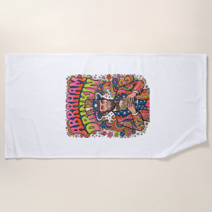 Patriotischer Abraham Trinkender Retro Strandtuch