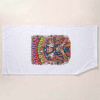 Patriotischer Abraham Trinkender Retro Strandtuch